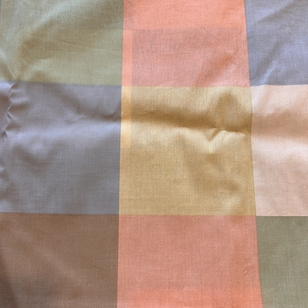 Martha Stewart Checkered Fabric Shower Curtain & Rings